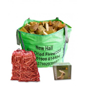 Winter Deal - Large Bulk Bag - Kiln Dried Softwood - Bulk bag dimensions 85 cm x 85 cm  - WS601/00002